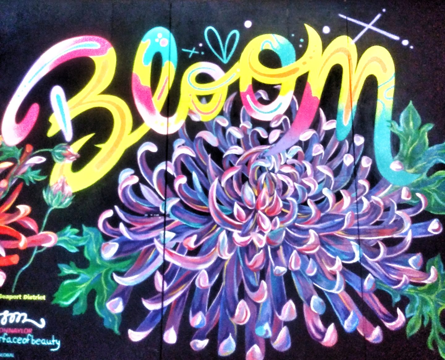 Bloom mural at Seaport District New York City