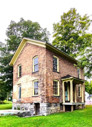 Brick homestead that is the estate of Harriet Tubman in Auburn, NY.